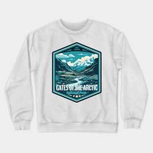 Gates of the Arctic National Park Vintage WPA Style National Parks Art Crewneck Sweatshirt